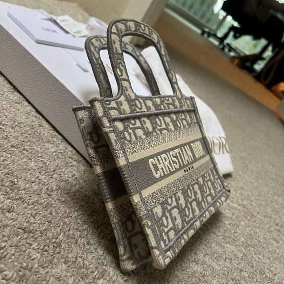 Dior Gray Mini Book Tote - Picture 5 of 13